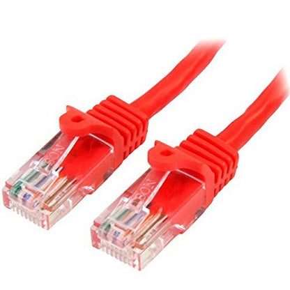 StarTech.com 1 m Red Cat5e Snagless RJ45 UTP Patch Cable - 1m Patch Cord - Ethernet Patch Cable - RJ45 Male to Male Cat 5e Cable (45PAT1MRD
