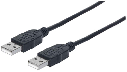 Manhattan 353892 Hi-Speed USB 2.0 Anschlusskabel (A-Stecker auf A-Stecker) 1 m schwarz