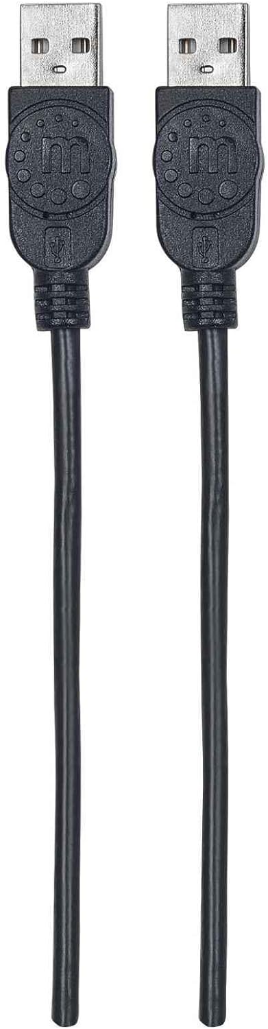 Manhattan 353892 Hi-Speed USB 2.0 Anschlusskabel (A-Stecker auf A-Stecker) 1 m schwarz