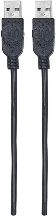 Manhattan 353892 Hi-Speed USB 2.0 Anschlusskabel (A-Stecker auf A-Stecker) 1 m schwarz