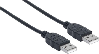 Manhattan 353892 Hi-Speed USB 2.0 Anschlusskabel (A-Stecker auf A-Stecker) 1 m schwarz
