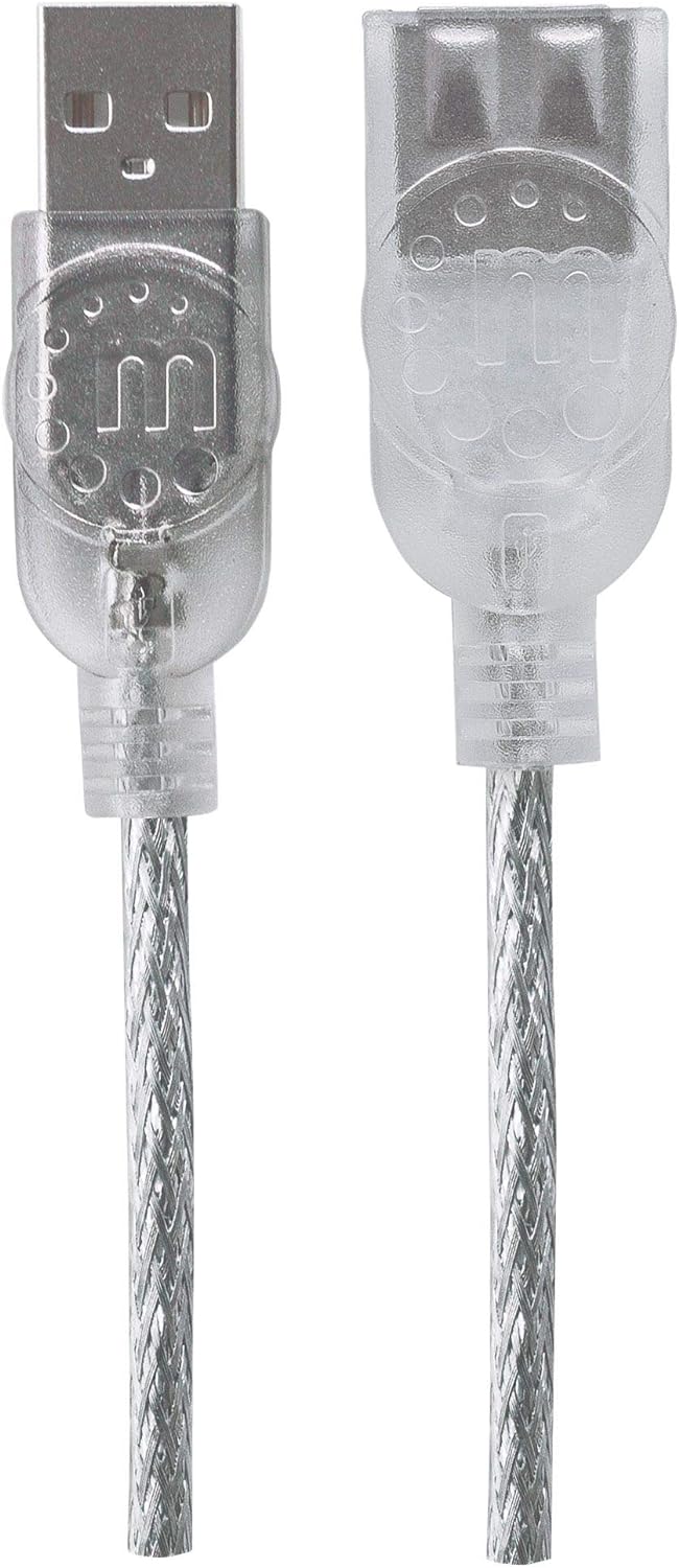 Manhattan 336314 Hi-Speed USB 2.0 Verlängerungskabel ( Typ A Stecker - Typ A Buchse ) 1,8 m silber
