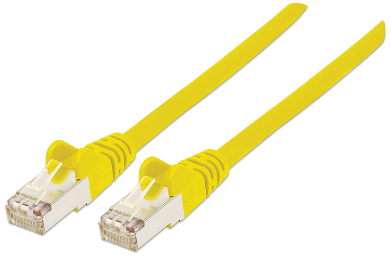 Intellinet Network Patch Cable, Cat6A, 0.5m, Yellow, Copper, S/FTP, LSOH / LSZH, PVC, RJ45, Gold Plated Contacts, Snagless, Booted, Polybag 0.5 m Cat6A, S/FTP, Copper, LSOH Yellow
