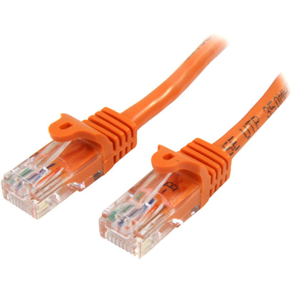StarTech.com 2 m Orange Cat5e Snagless RJ45 UTP Patch Cable - 2m Patch Cord - Ethernet Patch Cable - RJ45 Male to Male Cat 5e Cable (45PAT2MOR