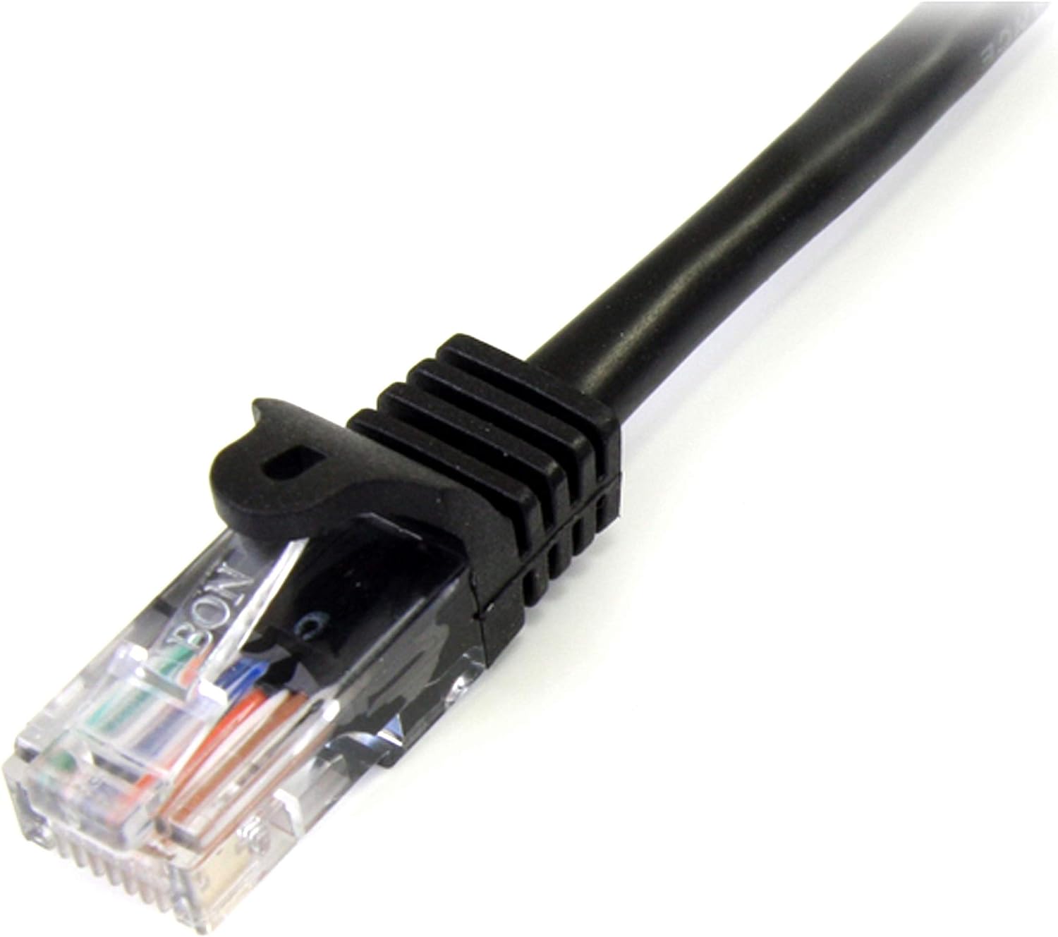 StarTech.com 2 m Black Cat5e Snagless RJ45 UTP Patch Cable - 2m Patch Cord - Ethernet Patch Cable - RJ45 Male to Male Cat 5e Cable (45PAT2MBK