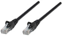 Intellinet Network Patch Cable, Cat6, 5m, Black, CCA, U/UTP, PVC, RJ45, Gold Plated Contacts, Snagless, Booted, Polybag 5 m Cat6, U/UTP, CCA Black