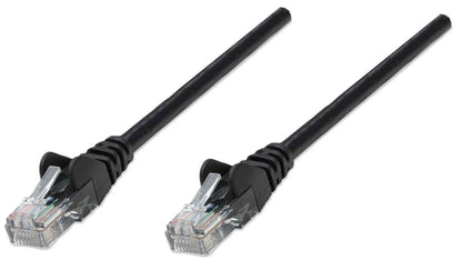 Intellinet Network Patch Cable, Cat6, 5m, Black, CCA, U/UTP, PVC, RJ45, Gold Plated Contacts, Snagless, Booted, Polybag 5 m Cat6, U/UTP, CCA Black