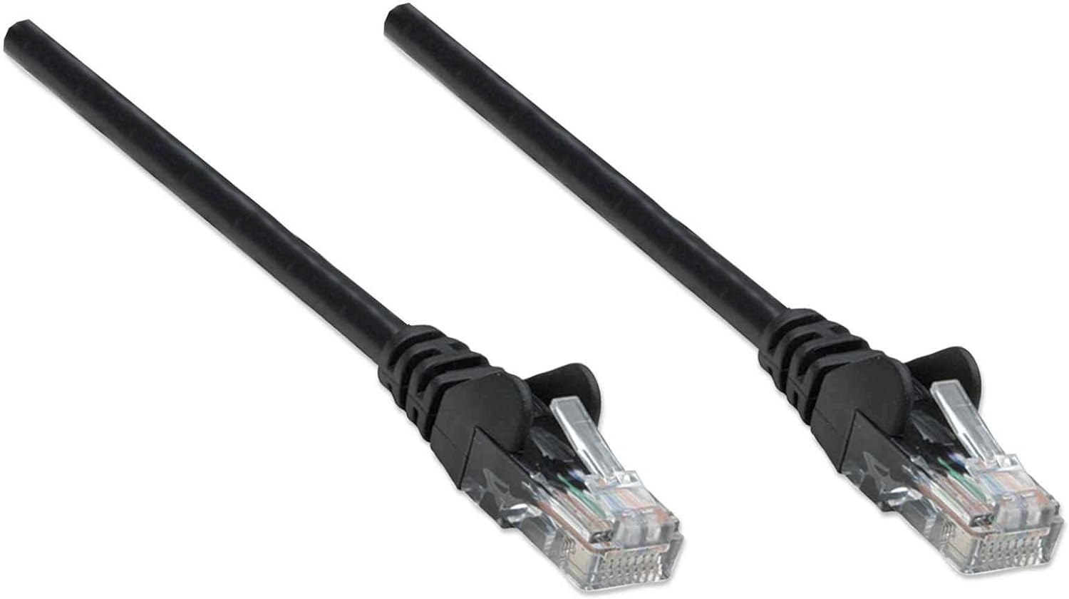 Intellinet Network Patch Cable, Cat6, 5m, Black, CCA, U/UTP, PVC, RJ45, Gold Plated Contacts, Snagless, Booted, Polybag 5 m Cat6, U/UTP, CCA Black