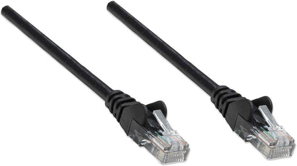 Intellinet Network Patch Cable, Cat6, 5m, Black, CCA, U/UTP, PVC, RJ45, Gold Plated Contacts, Snagless, Booted, Polybag 5 m Cat6, U/UTP, CCA Black
