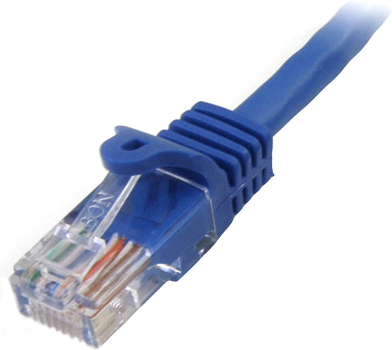StarTech.com 3 m Blue Cat5e Snagless RJ45 UTP Patch Cable - 3m Patch Cord - Ethernet Patch Cable - RJ45 Male to Male Cat 5e Cable (45PAT3MBL