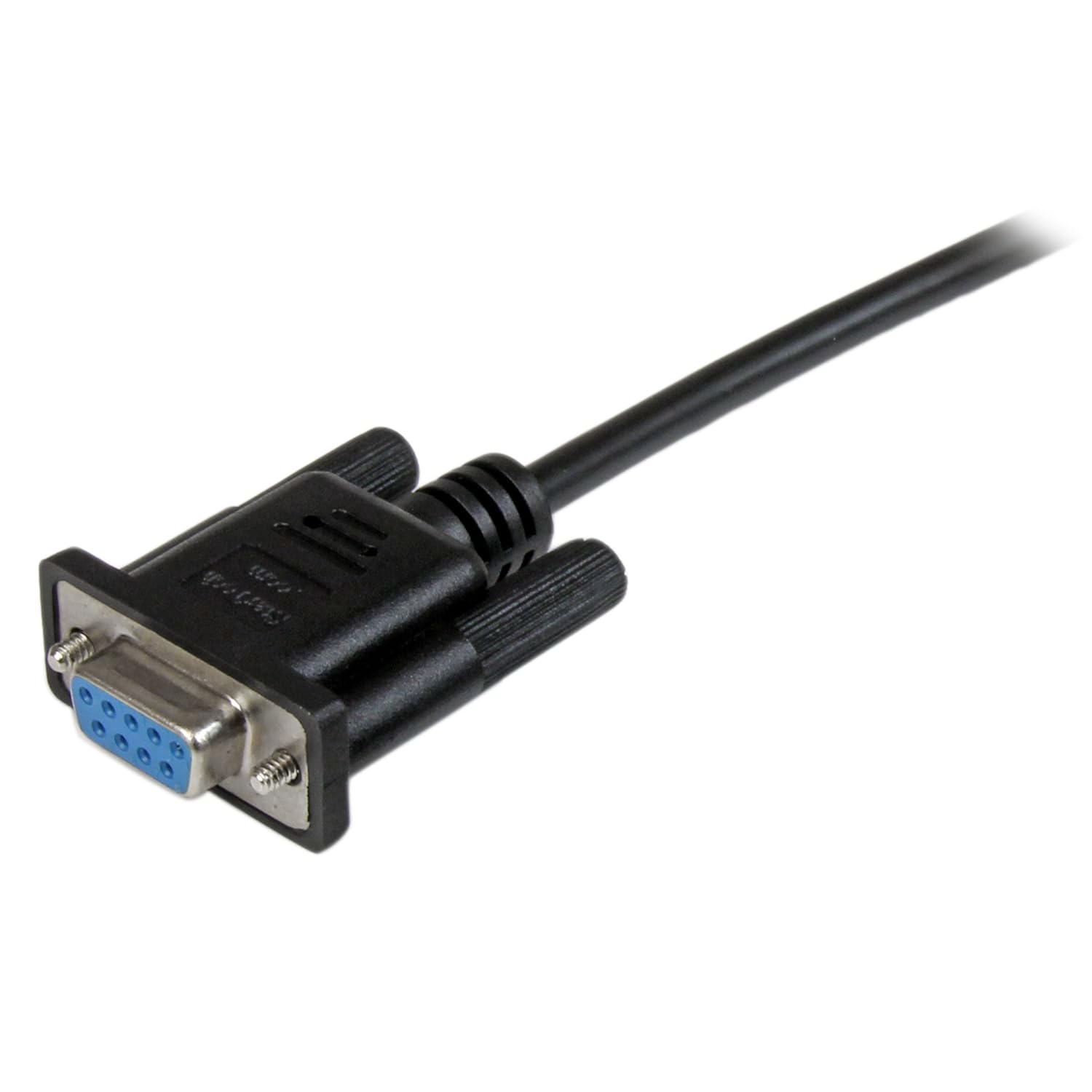 StarTech.com 2m Black DB9 RS232 Serial Null Modem Cable F/F - DB9 Female to Female - 9 pin RS232 Null Modem Cable - 2 meter, Black (SCNM9FF2MBK