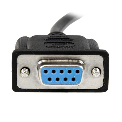 StarTech.com 2m Black DB9 RS232 Serial Null Modem Cable F/F - DB9 Female to Female - 9 pin RS232 Null Modem Cable - 2 meter, Black (SCNM9FF2MBK