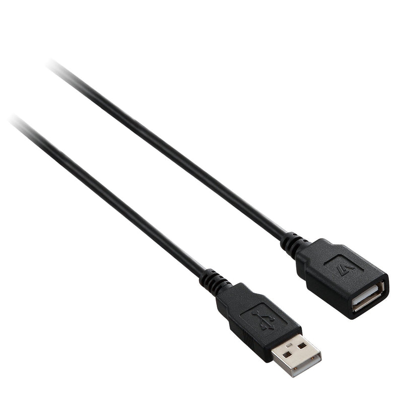 V7 V7E2USB2EXT-05M 5 m Male to Female USB 2.0 A to A Extension Cable - Black