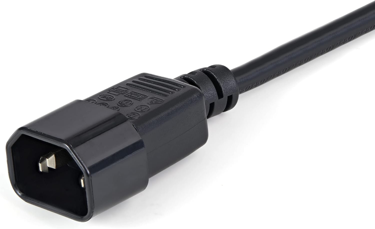 StarTech.com 1m (3ft) Power Extension Cord, C14 to C13, 10A 125V, 18AWG, Computer Power Cord Extension, IEC-320-C14 to IEC-320-C13 AC Power Cable Extension for Power Supply, UL Listed (PXT1001M