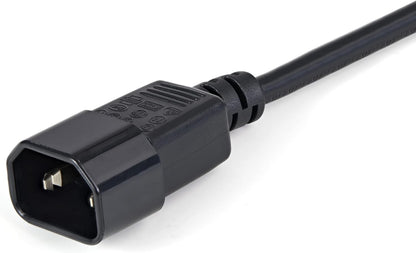 StarTech.com 1m (3ft) Power Extension Cord, C14 to C13, 10A 125V, 18AWG, Computer Power Cord Extension, IEC-320-C14 to IEC-320-C13 AC Power Cable Extension for Power Supply, UL Listed (PXT1001M