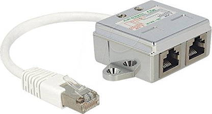 Intellinet 2-Port Cat5-Anschlussteiler doppelt geschirmt (zum Aufsplitten eines RJ45-Netzwerkkabels) 504195 ZWEI STÜCK BENÖTIGT - (ein Verteiler an jedem Ende des Netzwerkkabels