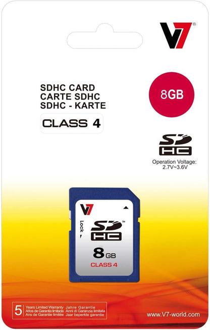 Sd Card 8Gb Sdhc Cl4 Retail