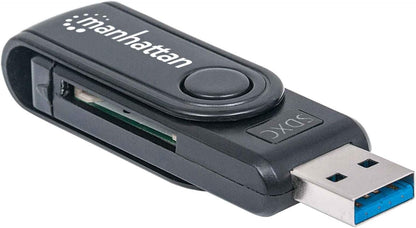 Manhattan 101981 - Lector (USB 3.0 (3.1 Gen 1) Type-A, 5000 Mbit/s, Actividad, 0 - 45 °C, -15 - 60 °C, 0 - 85%)