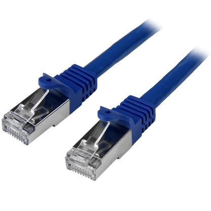 StarTech.com N6SPAT3MBL 3 m Cat6 Patch Cable, Shielded (SFTP) Snagless Gigabit Network Patch Cable - Blue Cat 6 Ethernet Patch Lead