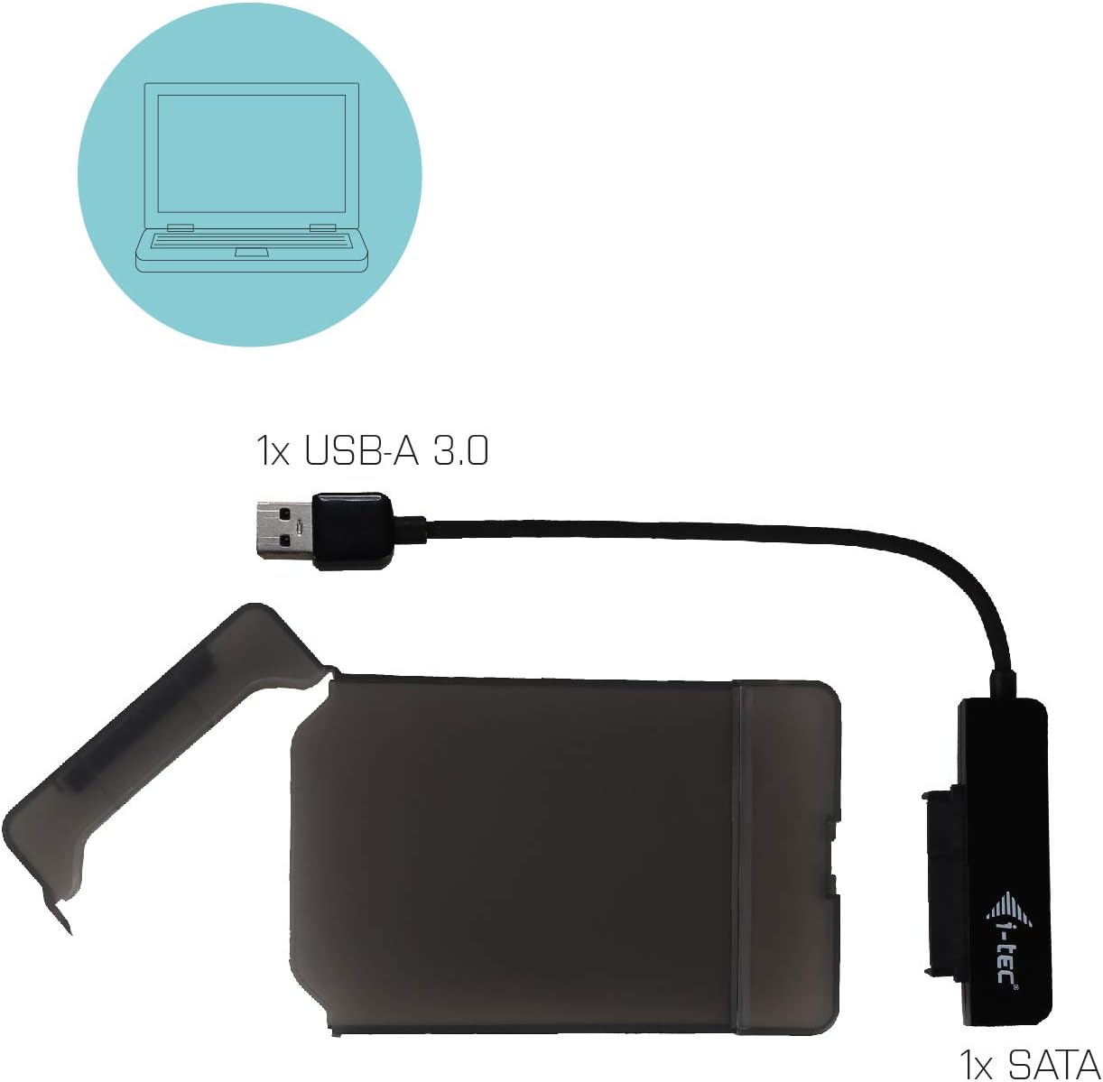 i-tec 2.5 Inch Hard Drive Enclosure USB 3.0 for 2.5" SATA I/II/III HDD, SSD - External Hard Disk Case