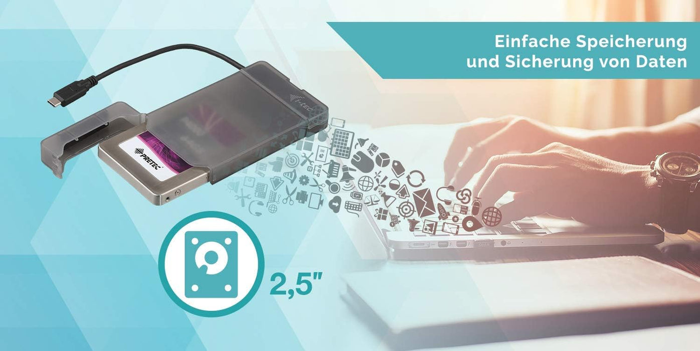 i-tec 2.5 Inch Hard Drive Enclosure USB 3.0 for 2.5" SATA I/II/III HDD, SSD - External Hard Disk Case