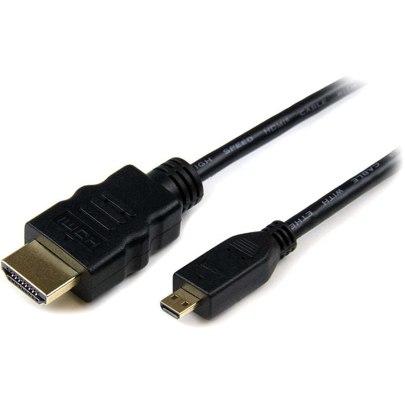 StarTech.com 50cm Micro HDMI to HDMI Cable with Ethernet - 4K 30Hz Video - Durable High Speed Micro HDMI Type-D to HDMI 1.4 Adapter Cable/Converter Cord, UHD HDMI Monitor/TV/Display - M/M (HDADMM50CM