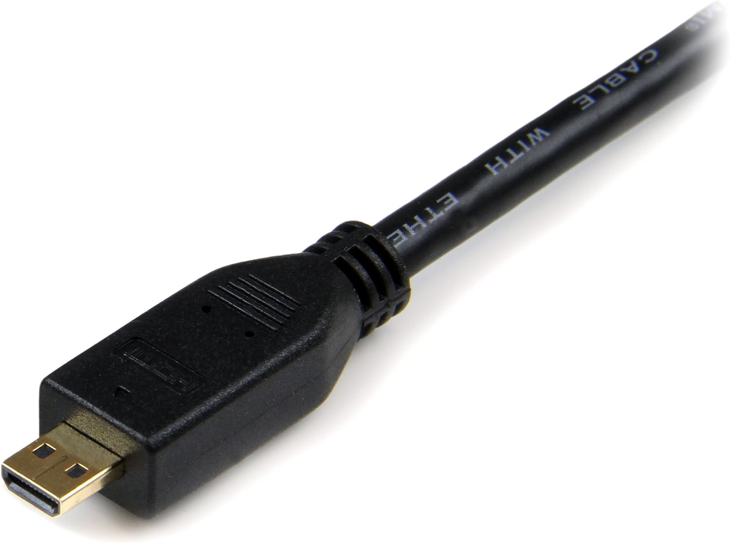 StarTech.com 50cm Micro HDMI to HDMI Cable with Ethernet - 4K 30Hz Video - Durable High Speed Micro HDMI Type-D to HDMI 1.4 Adapter Cable/Converter Cord, UHD HDMI Monitor/TV/Display - M/M (HDADMM50CM