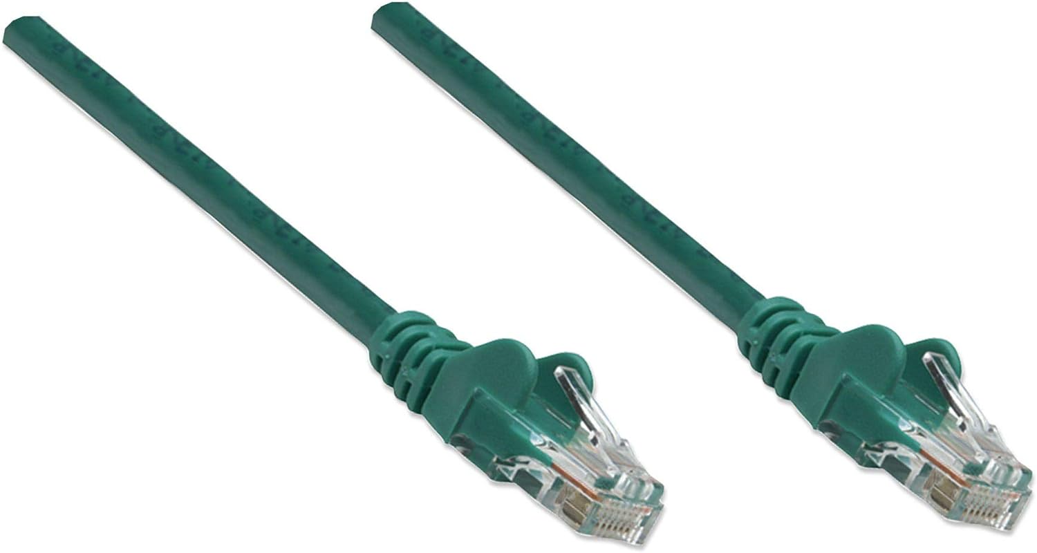 Intellinet Network Patch Cable, Cat5e, 20m, Green, CCA, U/UTP, PVC, RJ45, Gold Plated Contacts, Snagless, Booted, Polybag 20 m Cat5e, U/UTP, CCA Green