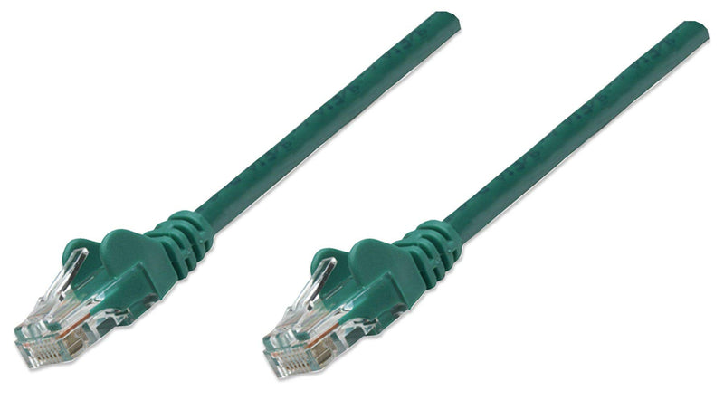 Intellinet Network Patch Cable, Cat5e, 20m, Green, CCA, U/UTP, PVC, RJ45, Gold Plated Contacts, Snagless, Booted, Polybag 20 m Cat5e, U/UTP, CCA Green
