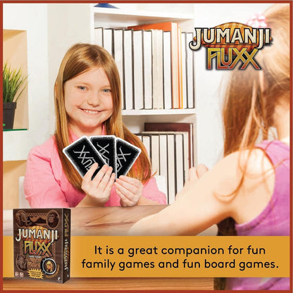 LOONEY LABS Jumanji Fluxx Card Game - Best Jumanji Game Fun Family Games for Kids and Adults Deluxe Card Games Jumanji Board Game Party Games Kid Teens Adult 2-6 Player Games Ages 8+ Specialty Edition