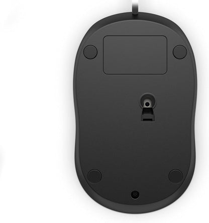 HP 1000 - Ratón con Cable (1200 PPP, 2 Botones y Rueda de Desplazamiento, 1,5 m de Cable, ConexiónUSB, Windows), Color Negro