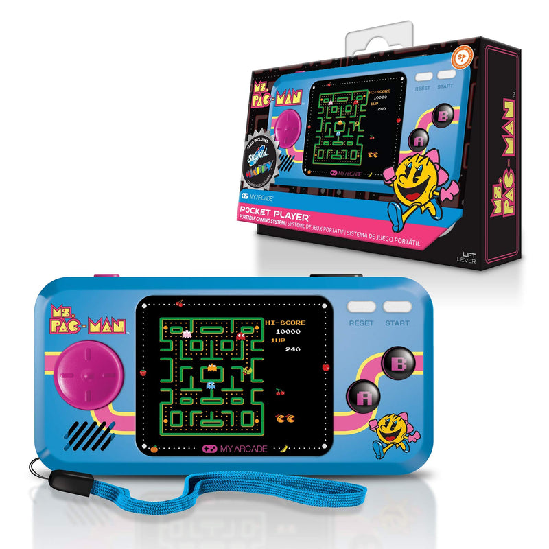 MYARCADE Pocketplayer Ms.PACMAN 3 Games Ms. Pac-Man
