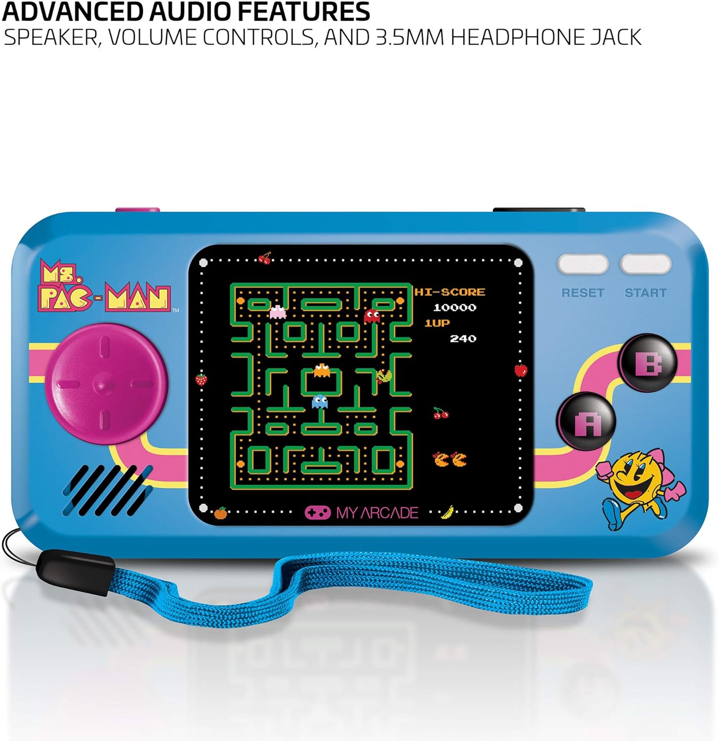 MYARCADE Pocketplayer Ms.PACMAN 3 Games Ms. Pac-Man