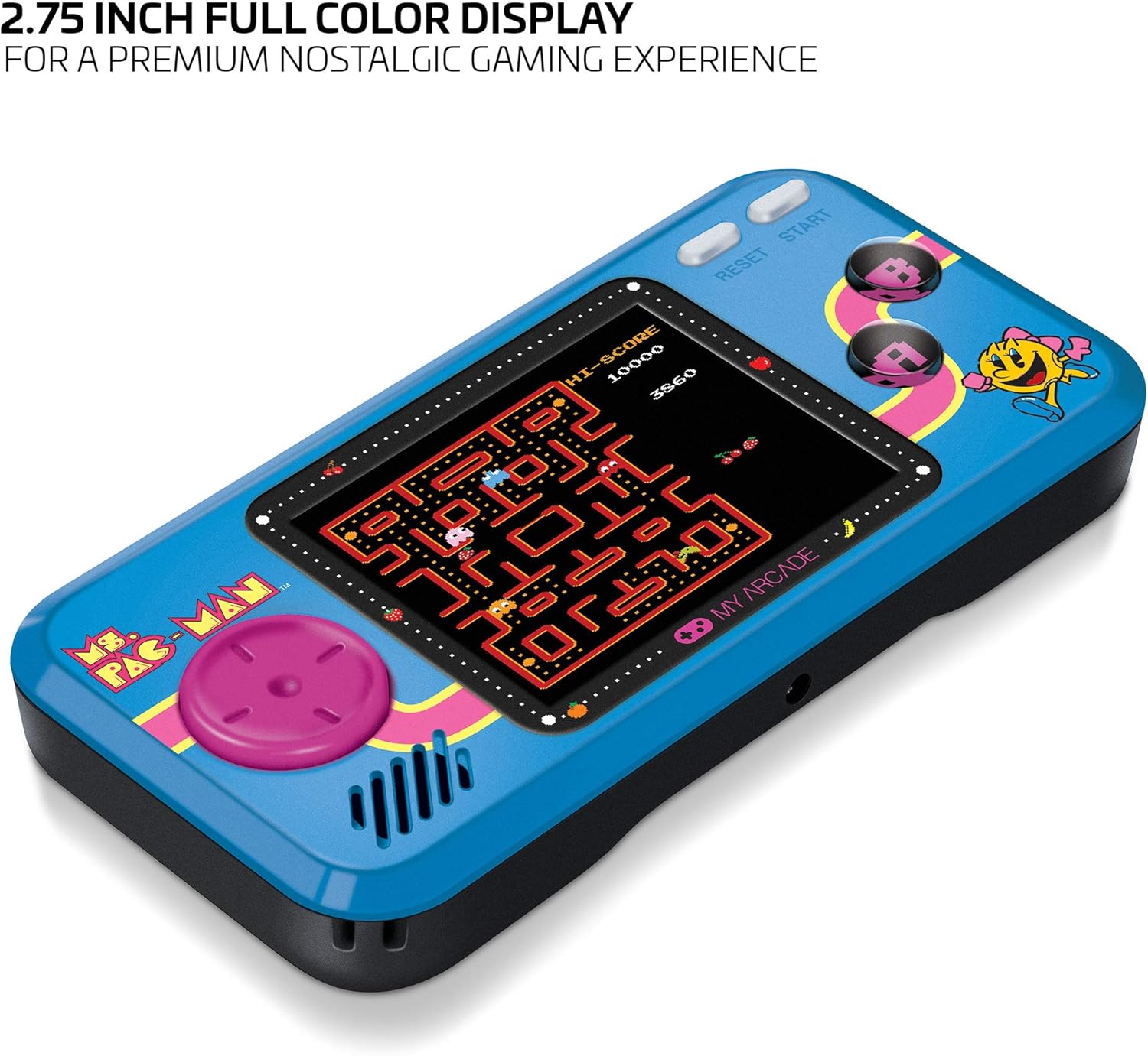 MYARCADE Pocketplayer Ms.PACMAN 3 Games Ms. Pac-Man