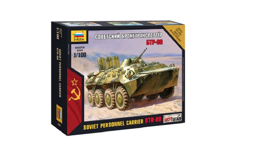 Zvezda Models 1/100 Btr-80 Soviet Personnel Carrier Snap Fit