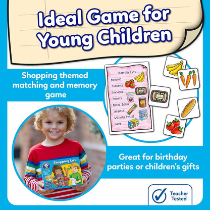 Orchard Toys Shopping List Memory and Matching Pairs Large Card Game, Food Shop & Trolley Snap Cards for Kids Educational Games and Toys for Toddler and Children, 3+ Year Olds, Girls & Boys