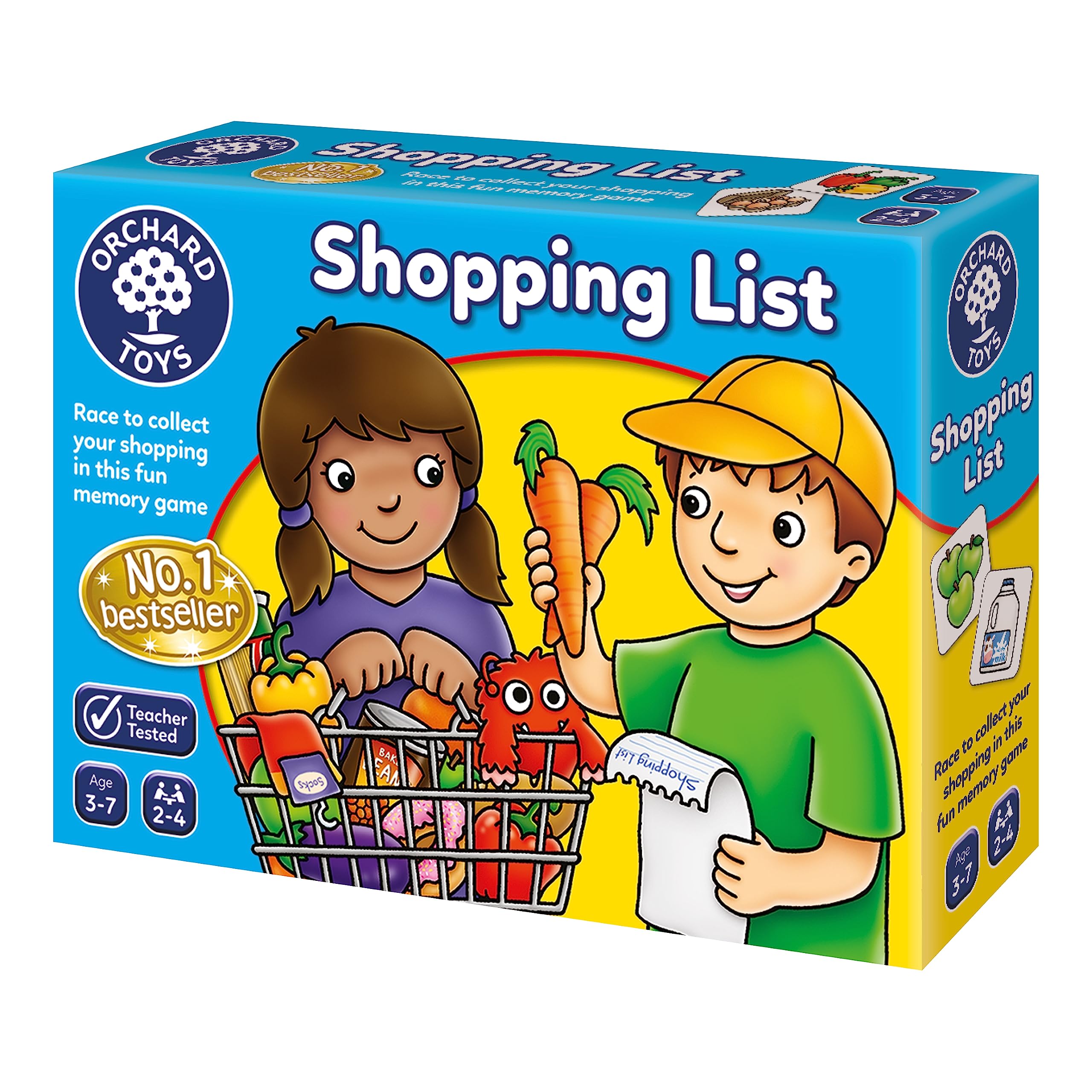 Orchard Toys Shopping List Memory and Matching Pairs Large Card Game, Food Shop & Trolley Snap Cards for Kids Educational Games and Toys for Toddler and Children, 3+ Year Olds, Girls & Boys