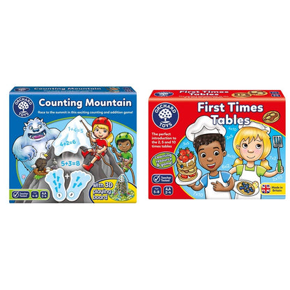 Orchard Toys Counting Mountain Game, Educational Maths Game, Perfect for Kids Age 4-8, Educational Game Toy & First Times Tables Game, Helps Teach 2, 5 and 10 Times Tables