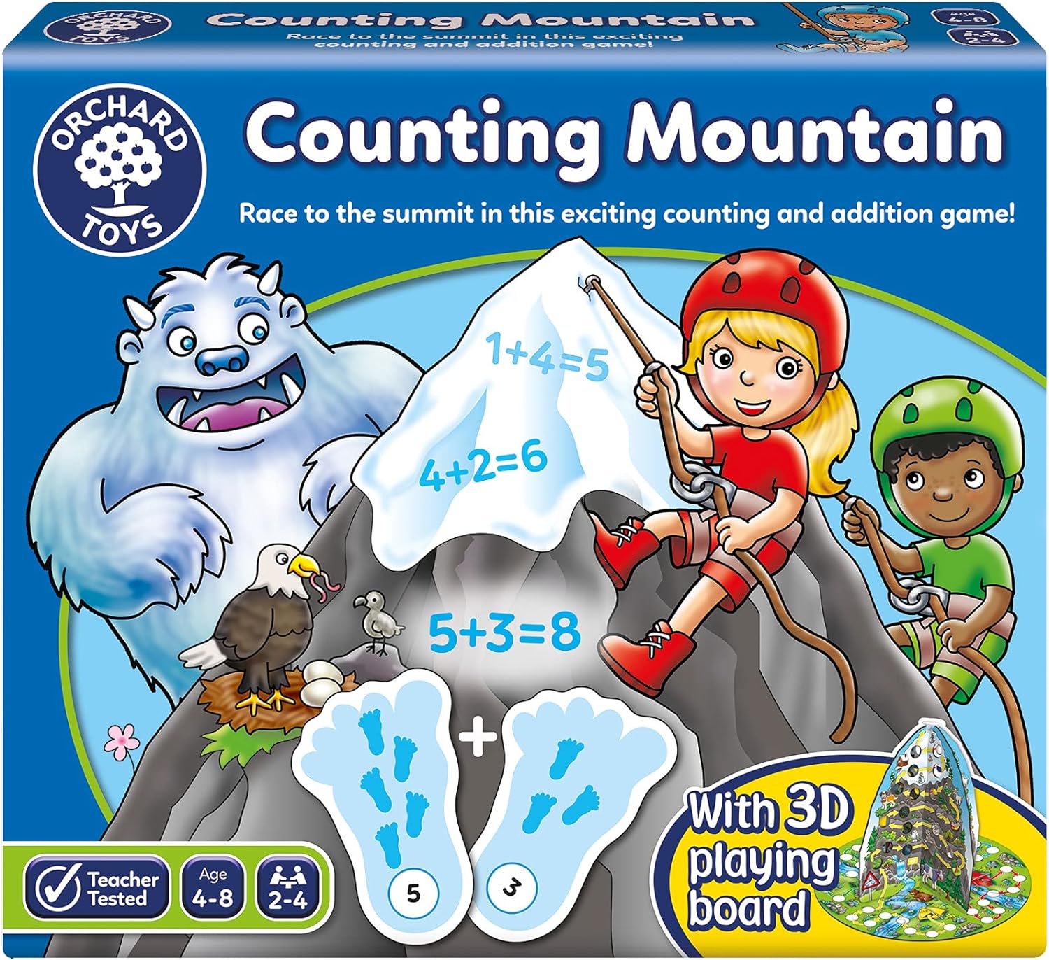 Orchard Toys Counting Mountain Game, Educational Maths Game, Perfect for Kids Age 4-8, Educational Game Toy & First Times Tables Game, Helps Teach 2, 5 and 10 Times Tables