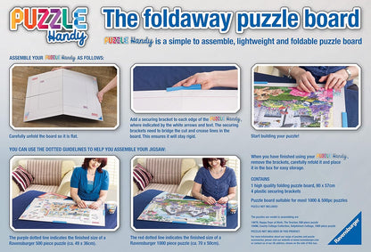 Ravensburger Jigsaw Puzzle Board - Portable Foldable Accessory Storage - Suitable for 500 and 1000 Pieces