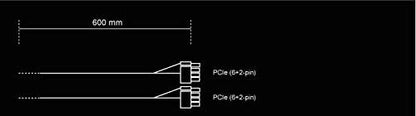be quiet! PCIe Power cable CP-6620 2x 6+2-pin BC071