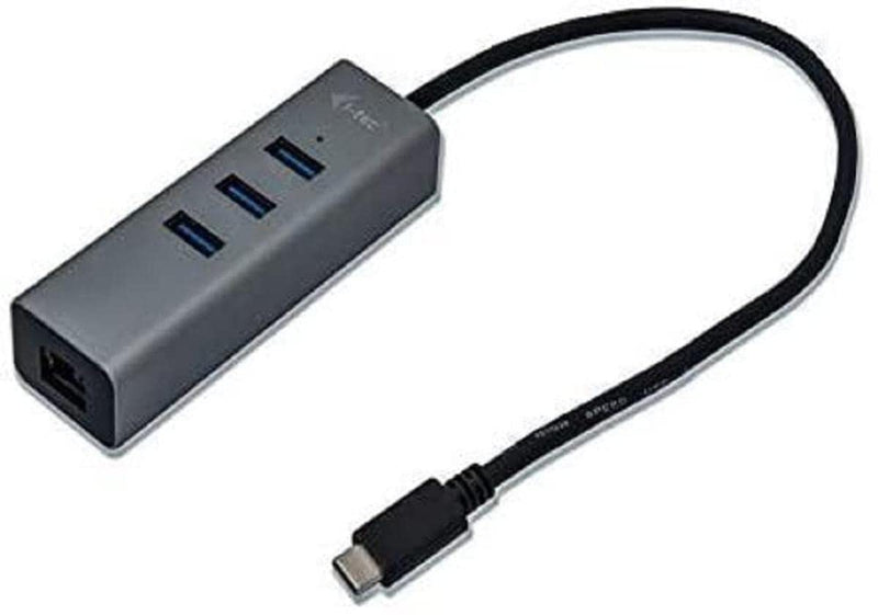 i-tec HUB USB-C con Ethernet 10/100/1000 Mbps e 3 Porte USB 3.0 in Alluminio