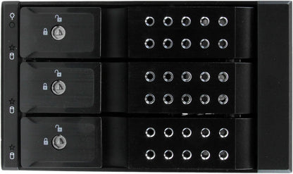 StarTech.com 3-Bay Hot Swap Backplane for 3.5in SAS II/SATA III - 6 Gbps HDD - Aluminum Trayless Mobile Rack Backplane (HSB3SATSASBA) 2x 5.25 Inch Bay 3-Bay (3.5 Inch SATA/SAS)