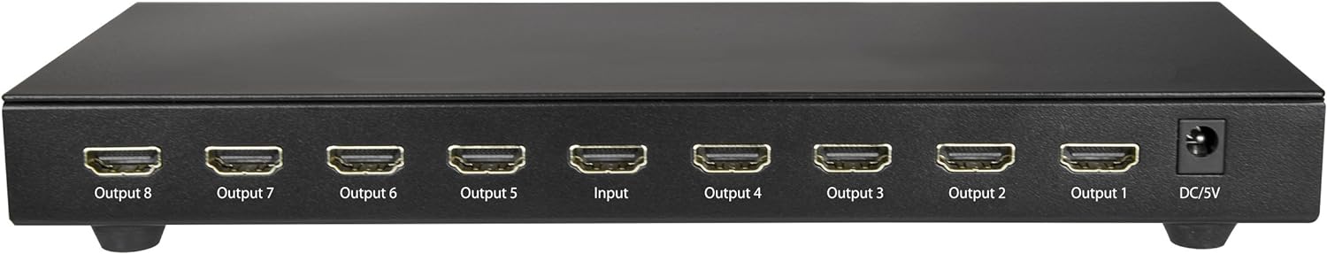 Startech.Com 4K 60Hz Hdmi Splitter - 8 Port - Hdr Support - 7.1 Surround Sound Audio - Hdmi Distribution Amplifier - Hdm