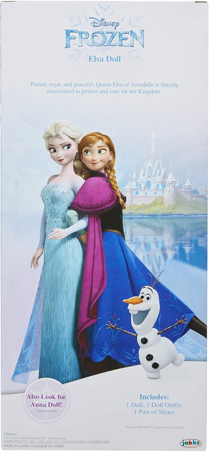 Disney Frozen Elsa Doll with Movie Inspired Icy Blue Outfit, Blue Shoes and Long Braided Hair Style - Approximately 14 inches Tall, For Girls Ages 3 Year and Up