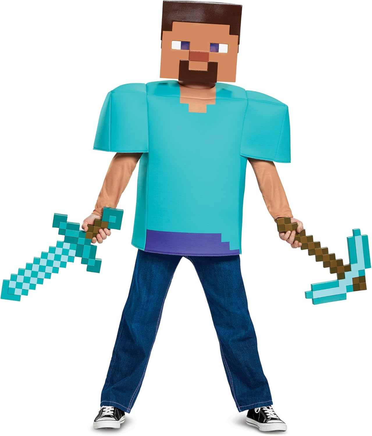 Disguise Minecraft Pickaxe Costume Accessory, One Size, for 48 months to 144 months 1 Count (Pack of 1) Blue