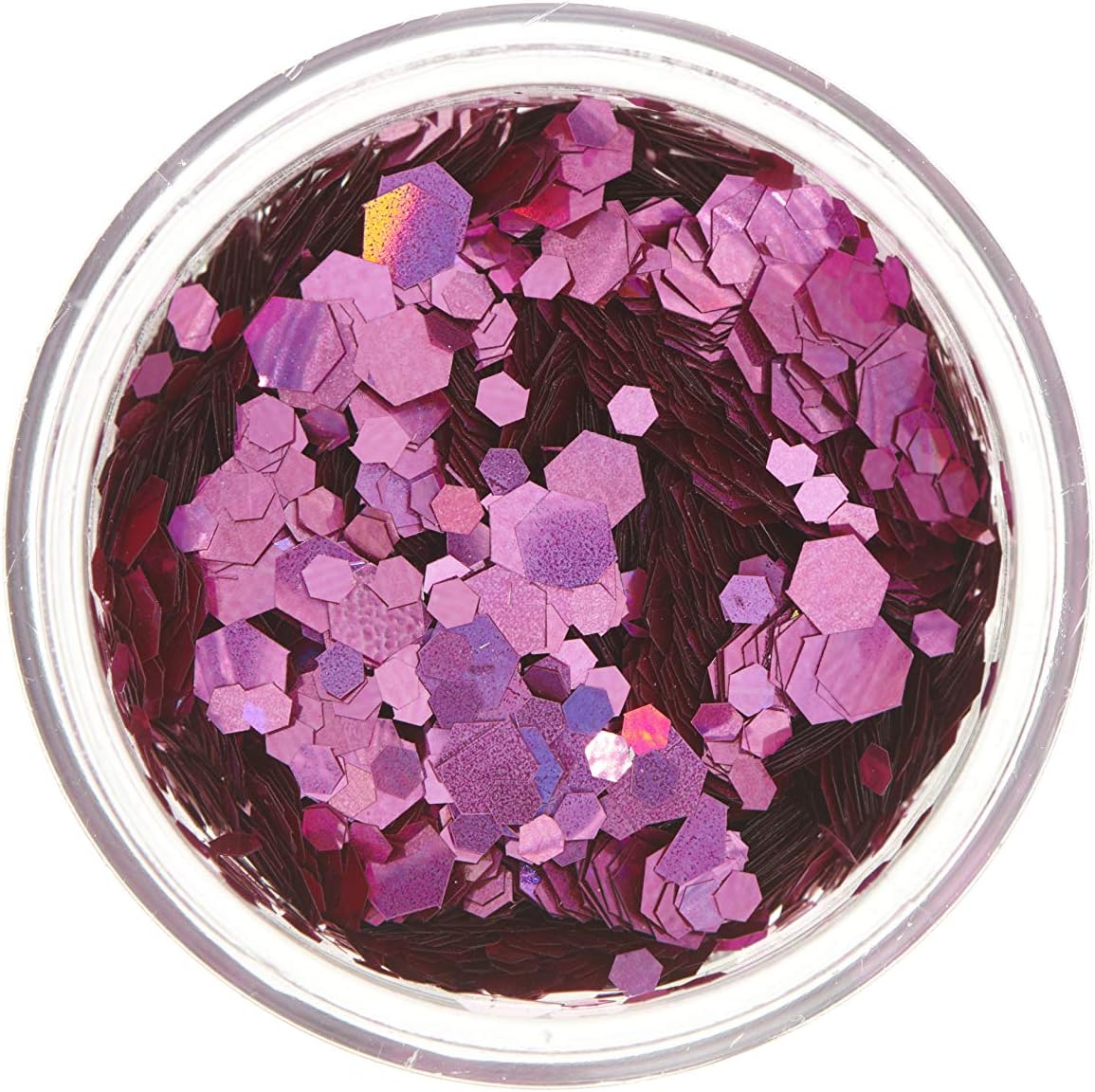 Smiffys Moon Glitter Holographic Chunky Glitter, Pink