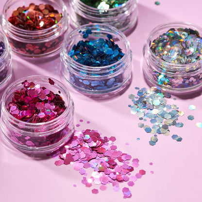 Smiffys Moon Glitter Holographic Chunky Glitter, Gold