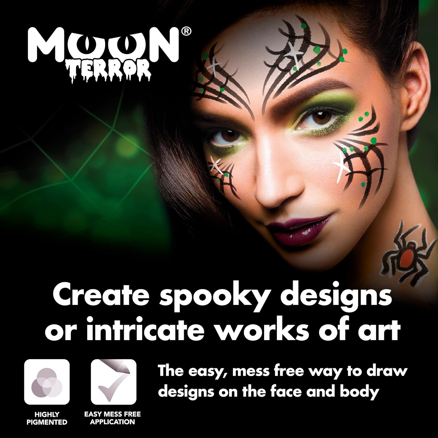 Smiffys Moon Terror Halloween Body Crayons, Orange
