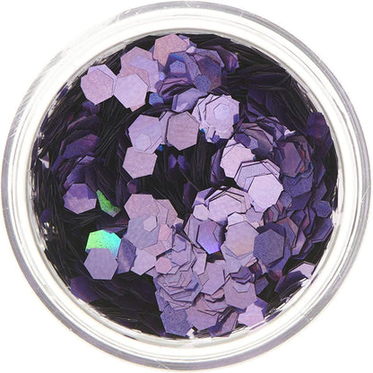Smiffys Moon Glitter Holographic Chunky Glitter, Purple